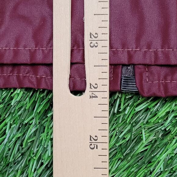 Vintage 80s MOD Varsity Jacket Women XL 25x23 Burgundy Baggy - Picture 6 of 12